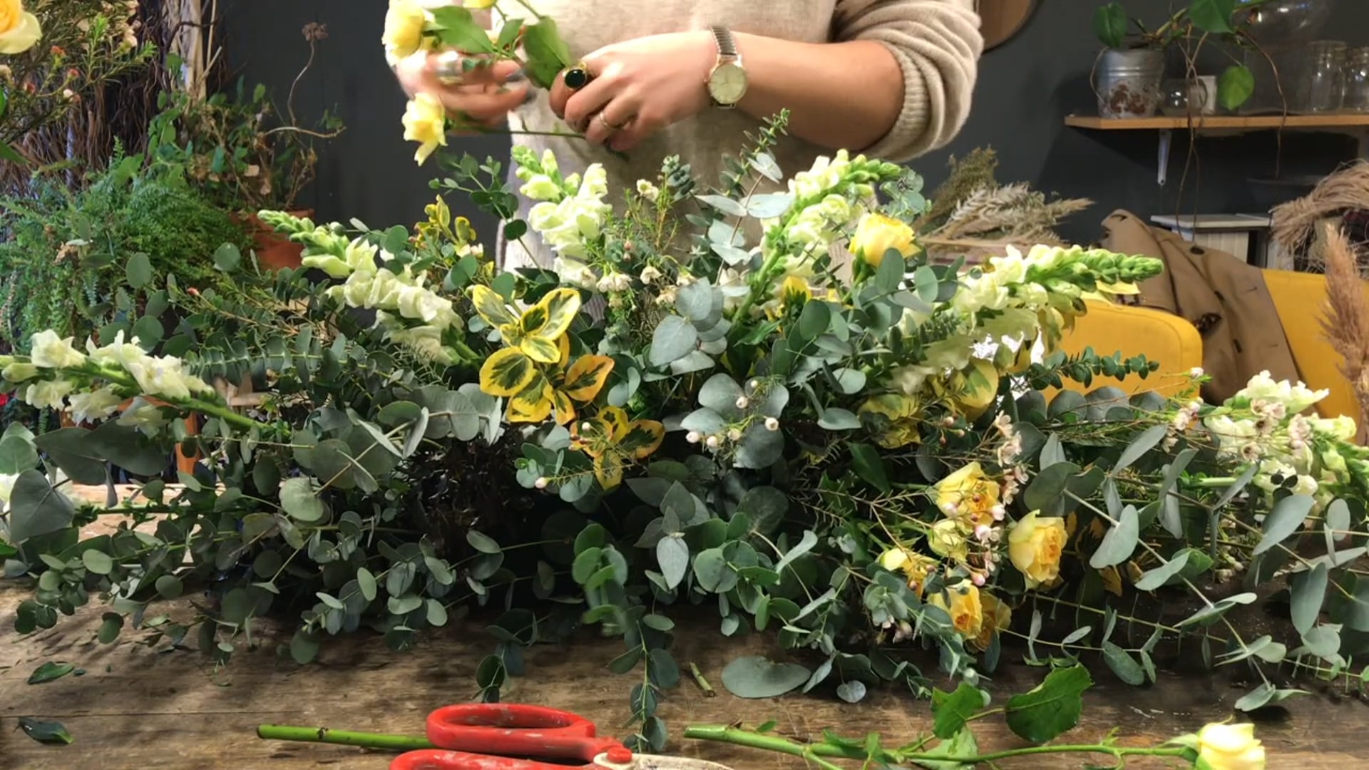 Oasis based funeral spray