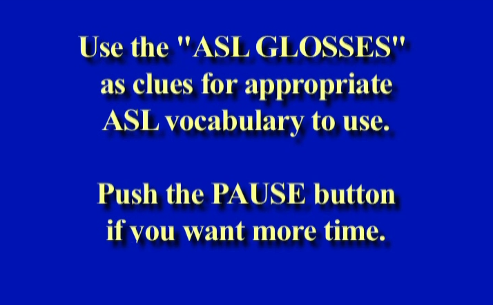 6B-1 ASL Sentence Pre-Test