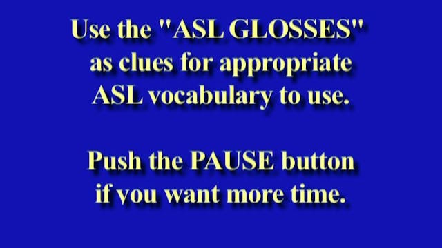 6B-1 ASL Sentence Pre-Test
