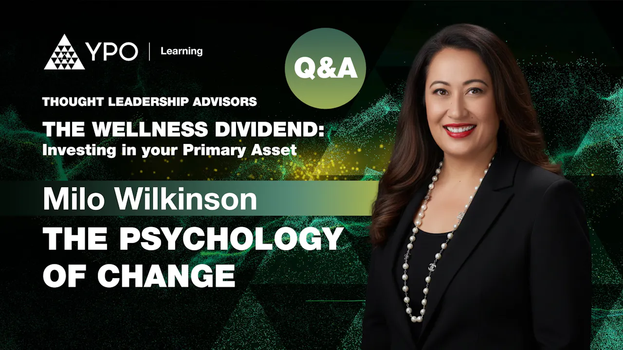 S02E02 Q&A - Milo Wilkinson: The Psychology of Change | TLA - YPO The ...