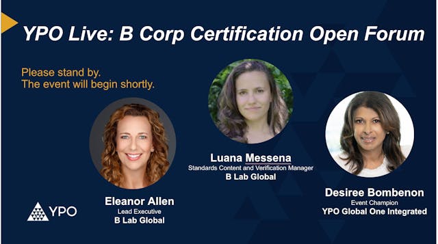 B Corp Certification Open Forum