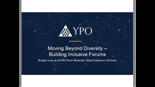 Moving Beyond Diversity, Building Inc...