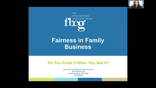 Fairness In Family Business