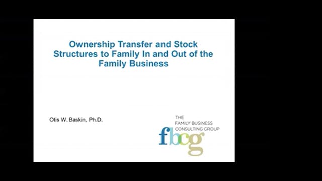 Ownership Transfer And Stock Structur...