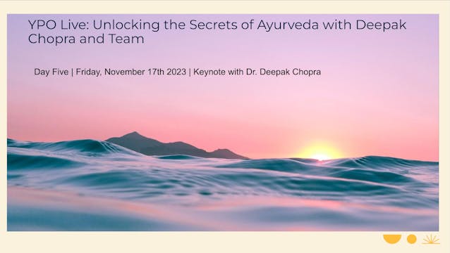 Secrets of Ayurveda - Day 5 | Keynote...