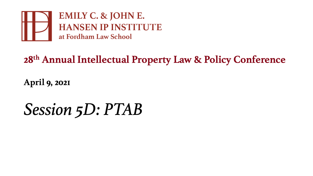 Session 5D: PTAB