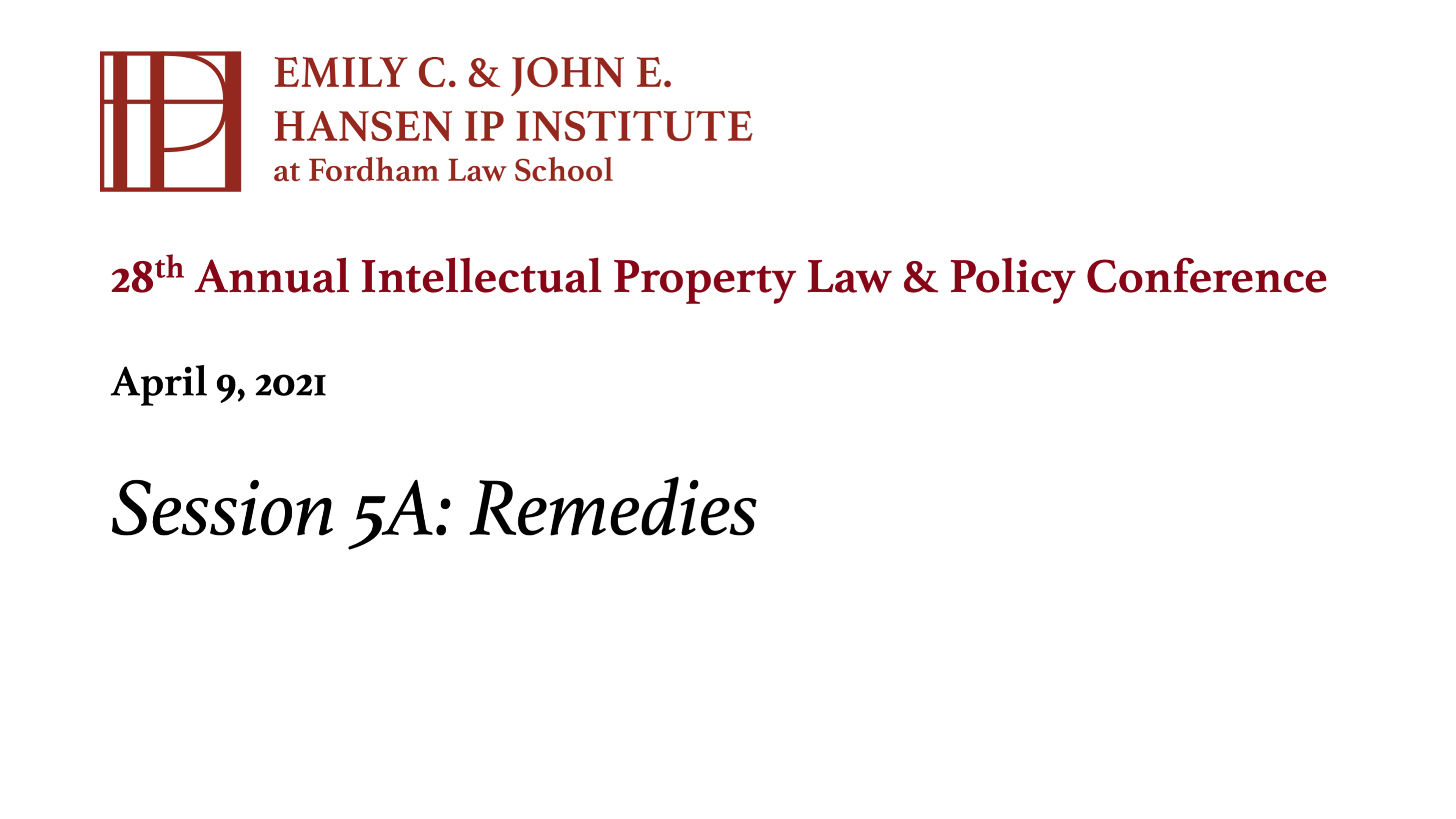 Session 5A: Remedies