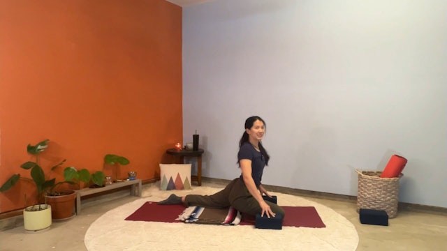 45 min Hatha Yoga 1-2 w/ Elena – Pigeon 3/4/24
