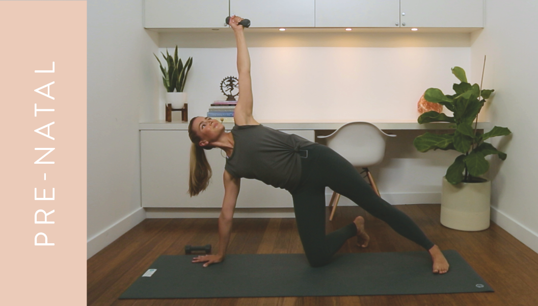 Pre-natal Pilates with Light Weights (30 min) — with Heather Obre (McEwen)