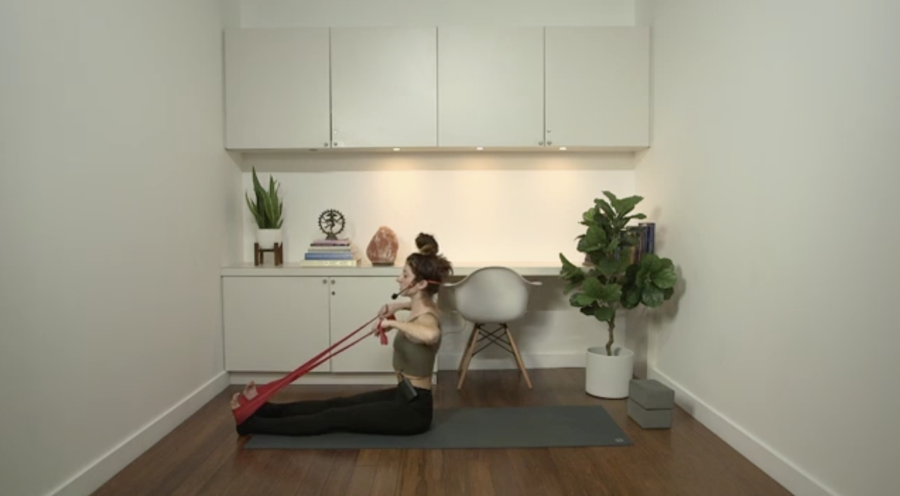 Live Replay: Intermediate Pilates w/ Bands  (60 min) - Krystina Simes