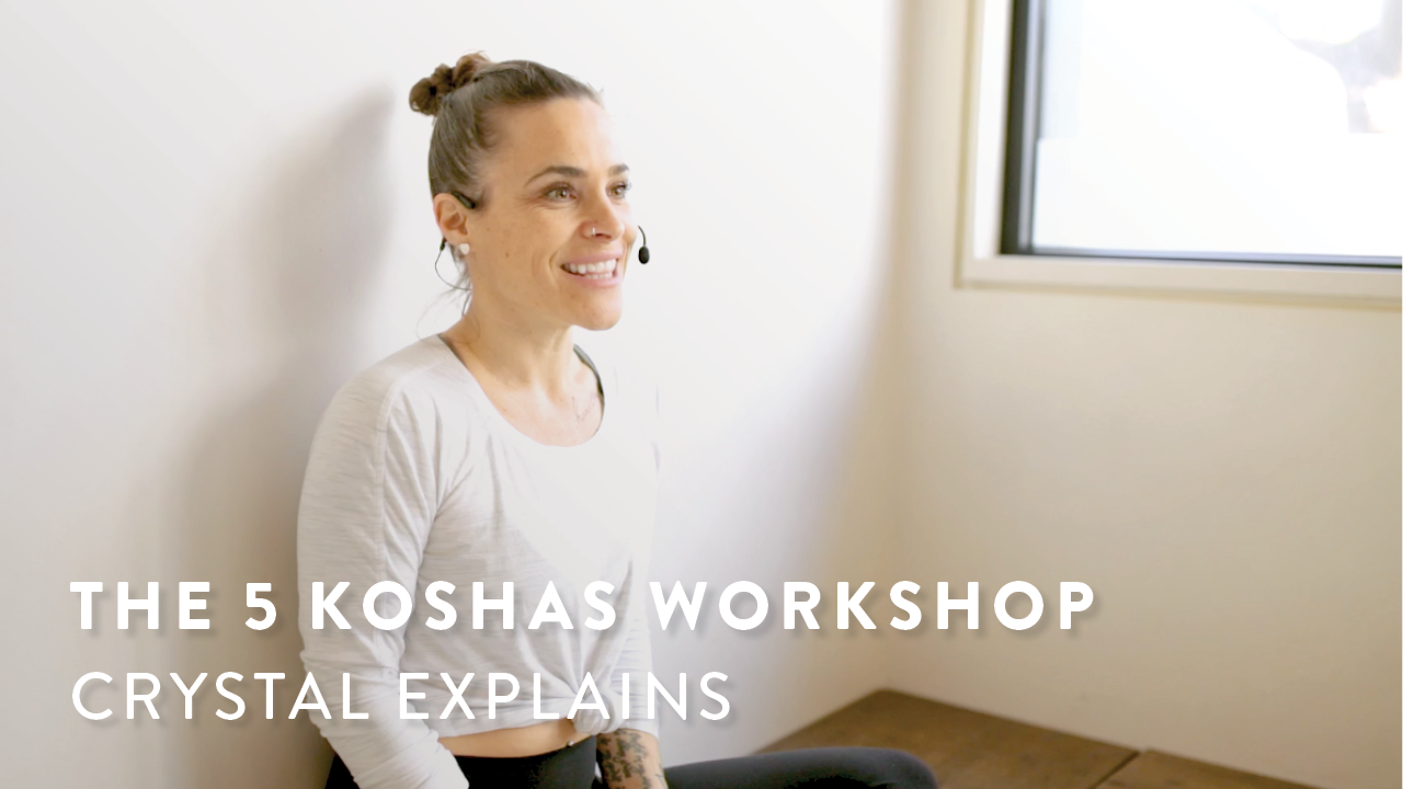Crystal explains The Five Koshas Workshop