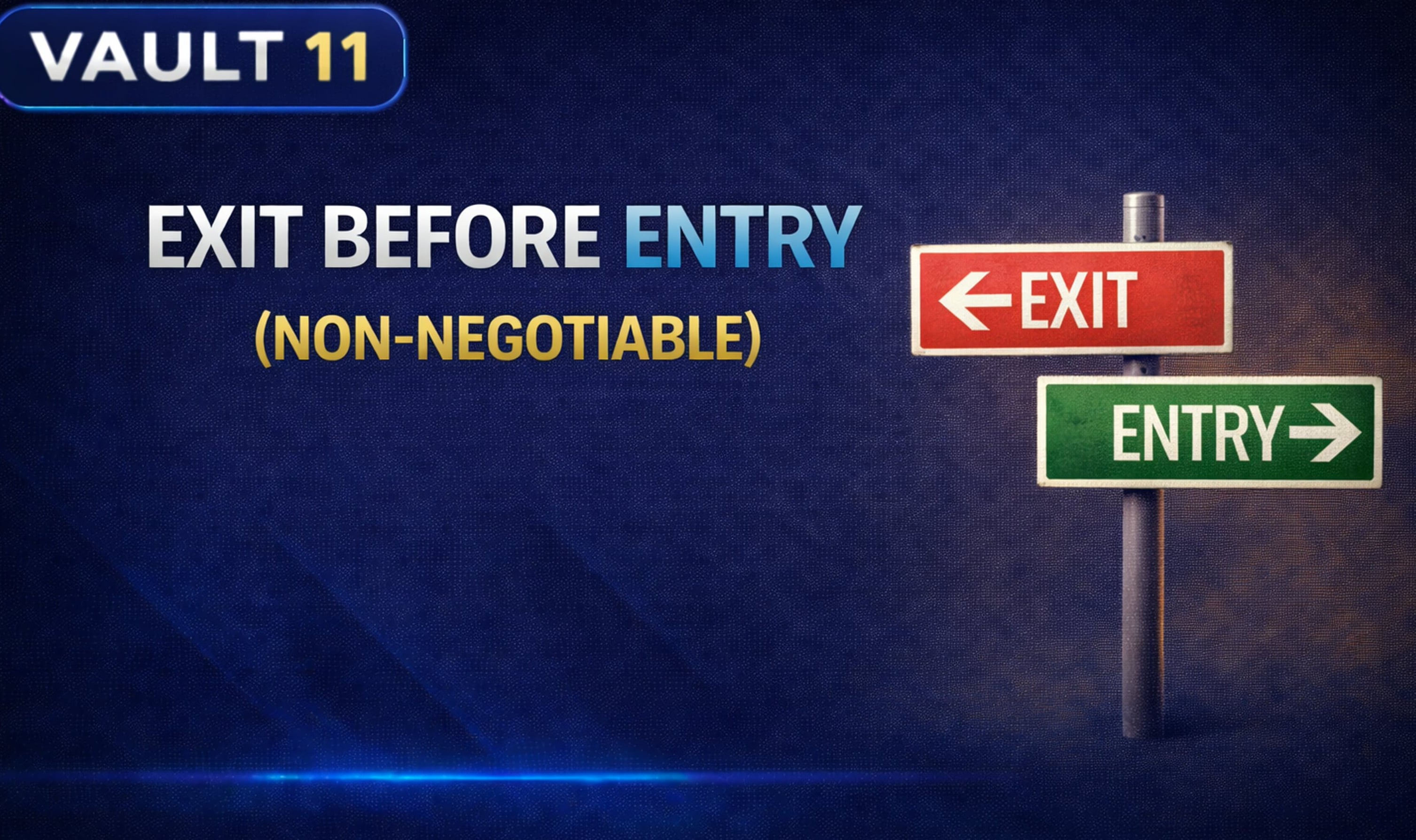Vault 11: Exit Before Entry Non Negotiable