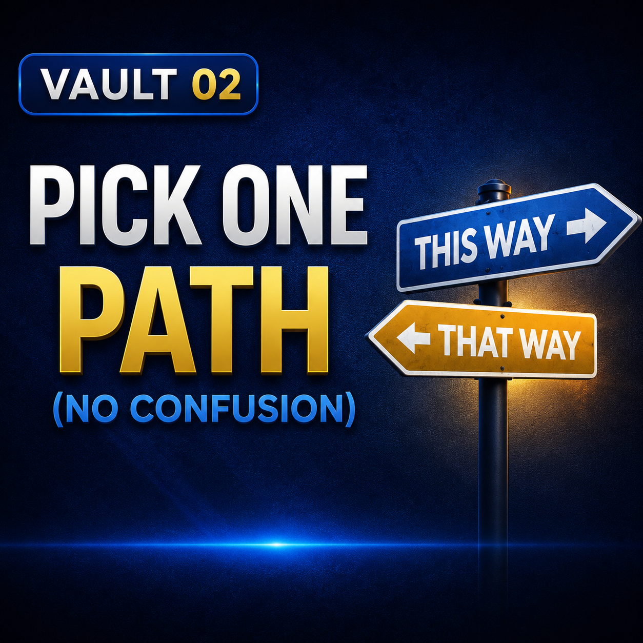 Vault 2: Pick One Path No Confusion