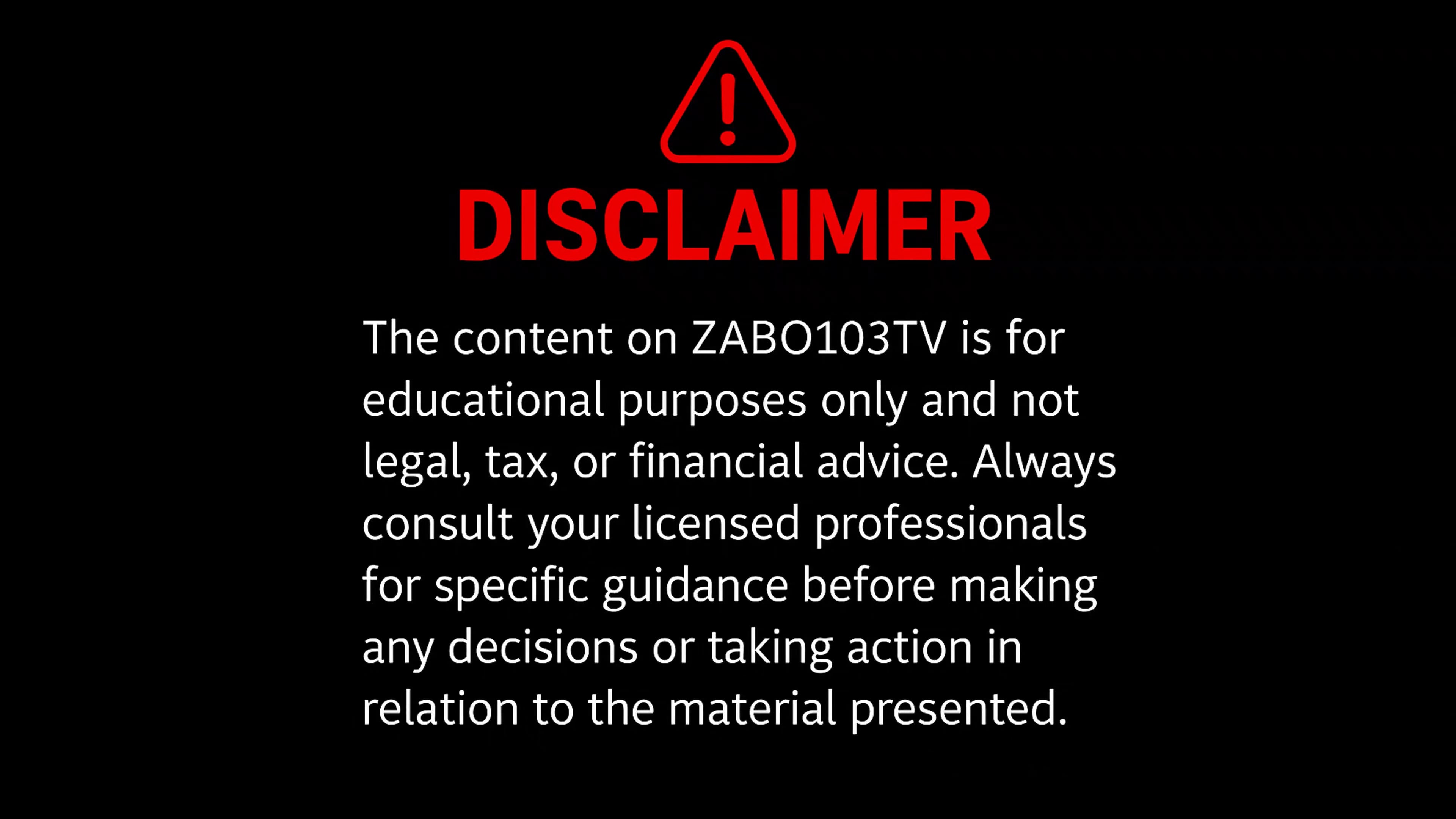 Disclaimer