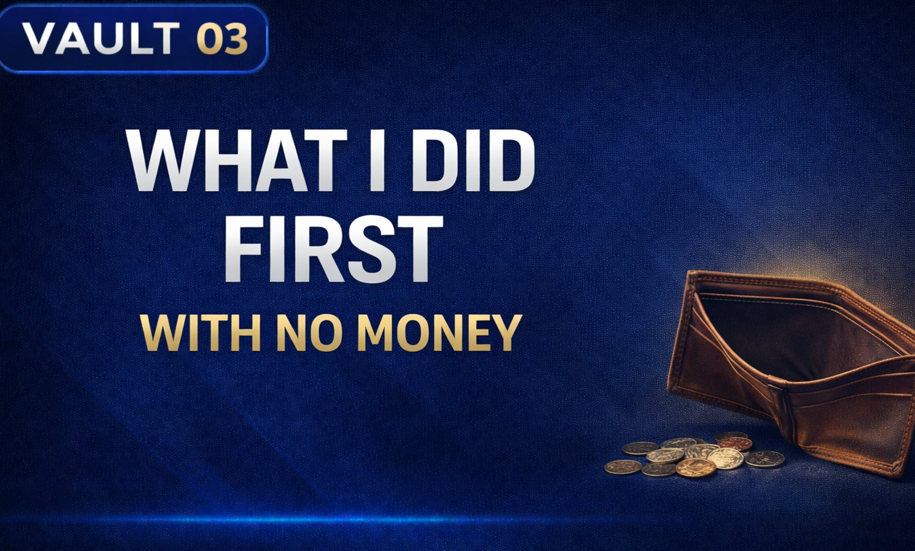 Vault 3: What I Did First With No Money