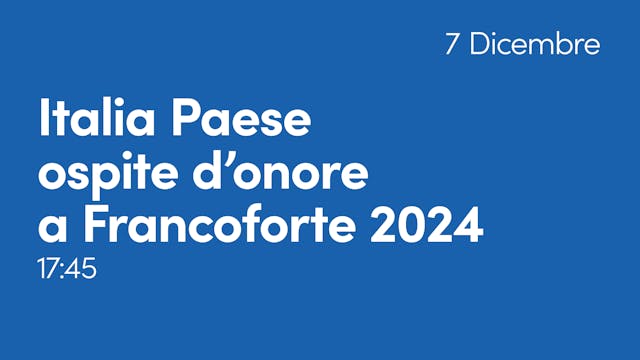 Italia Paese ospite d’onore a Francoforte 2024