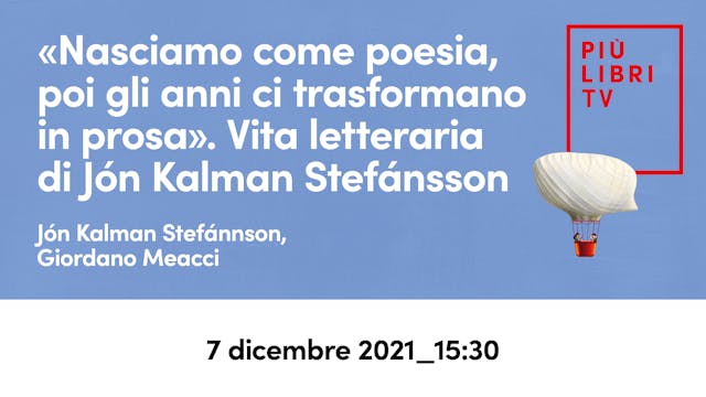 Jón Kalman Stefánsson incontra Giordano Meacci (15.30)