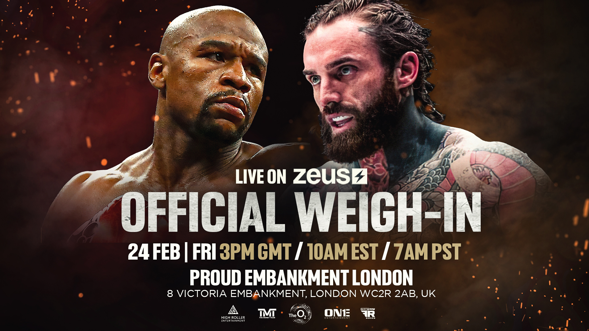 Mayweather vs Chalmers Official Weigh in 