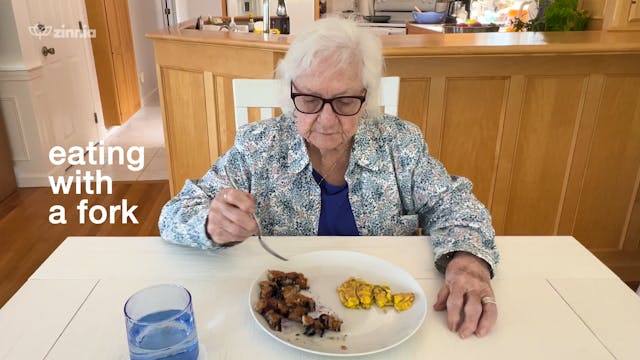 Eating with a fork