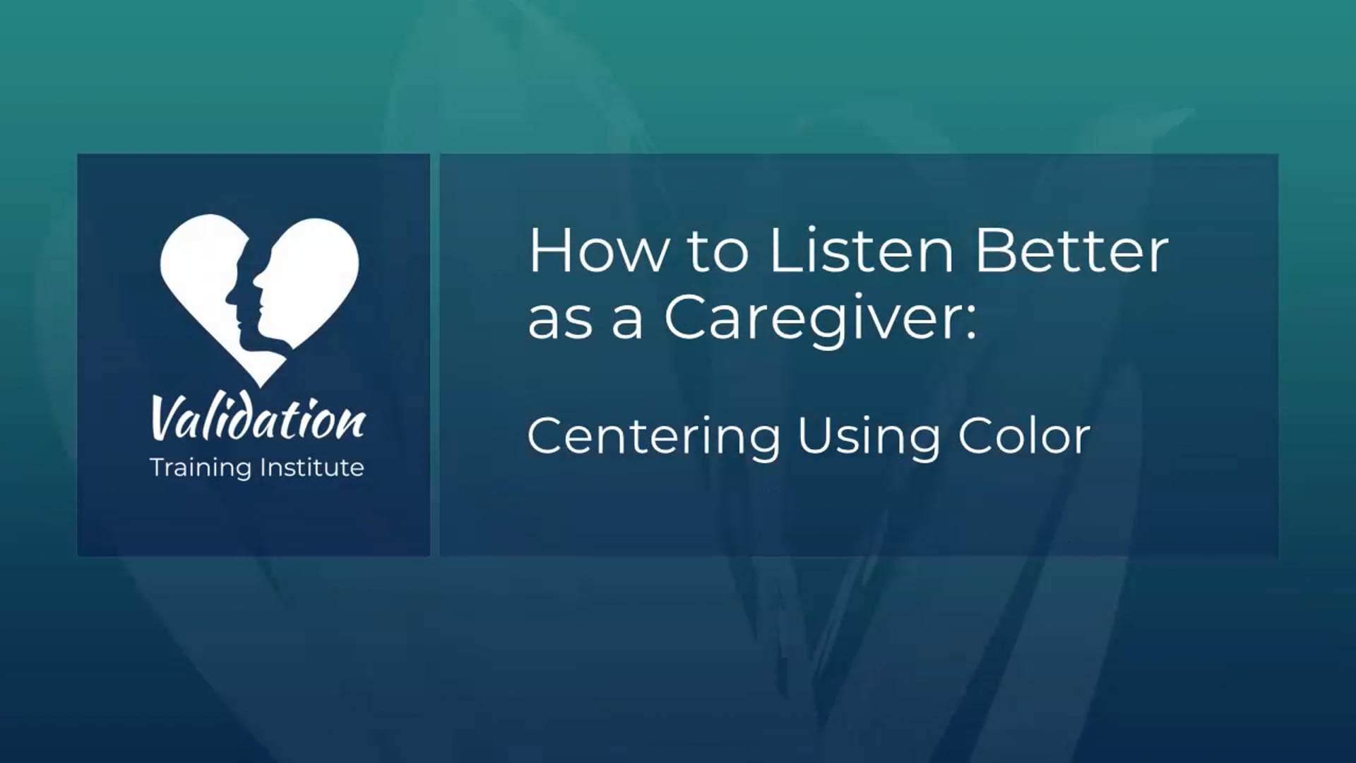Validation 'How-to' Video Series - Centering Color