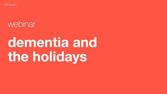 Dementia and the Holidays - Webinar