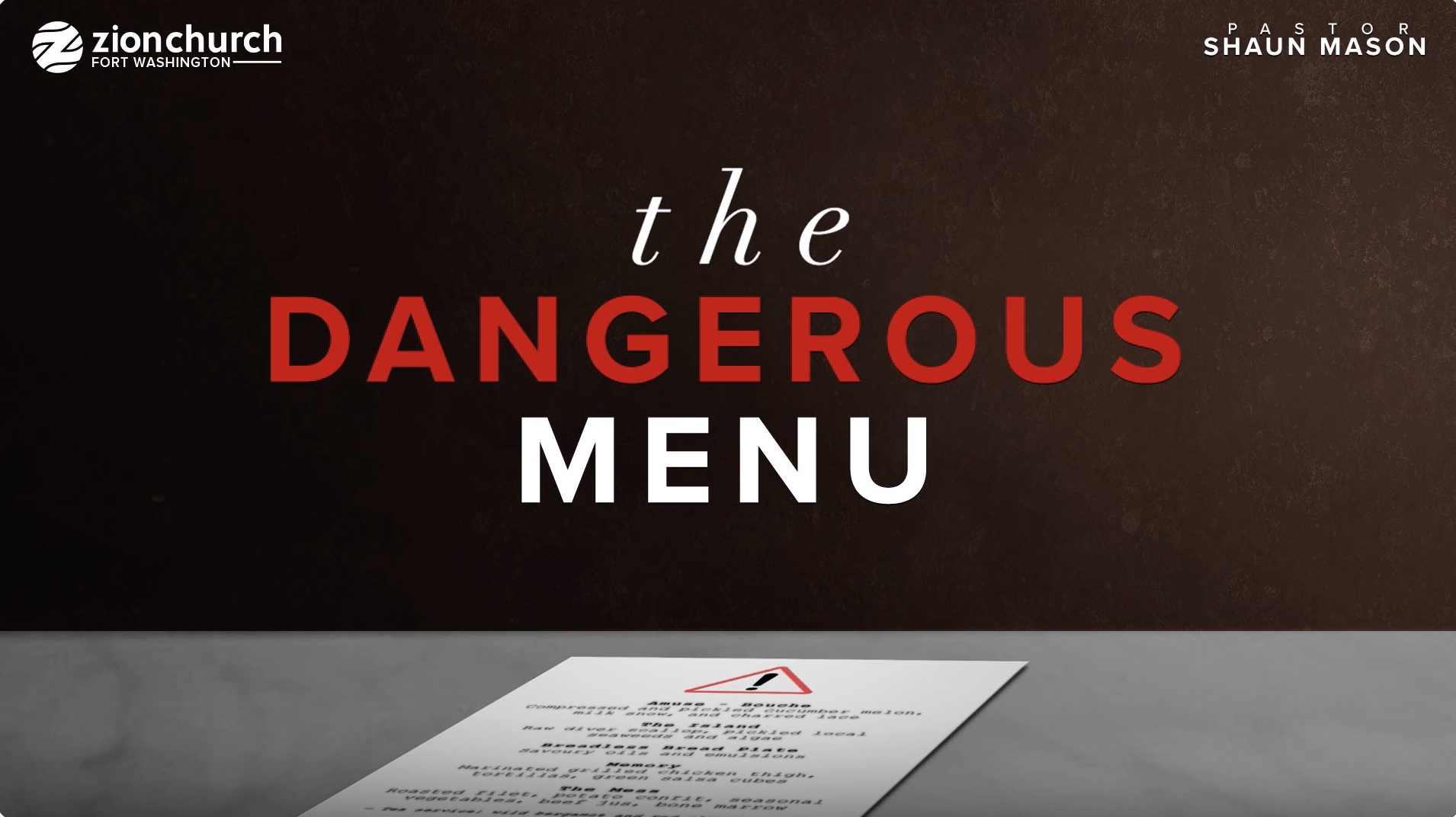 The Dangerous Menu