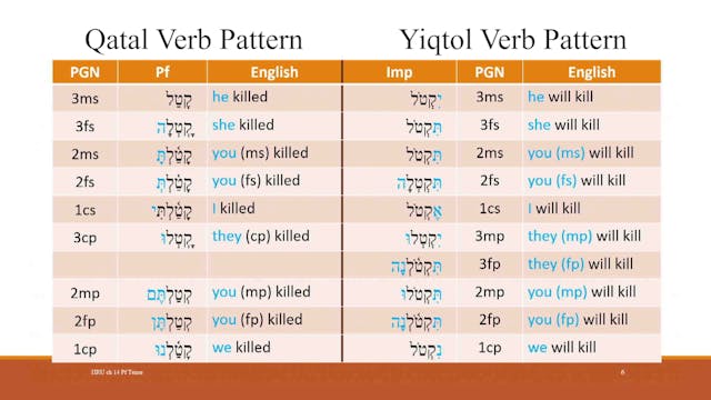 Hebrew for the Rest of Us Video Lectures - Session 15: There’s Nothing Wrong with … Imperfect Forms