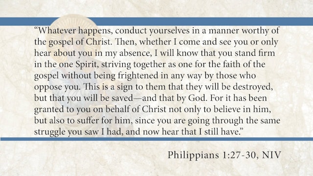 Philippians, A Video Study - Session 5 - Philippians 1:27-30