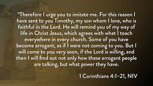 1 Corinthians - Session 10 - 1 Corinthians 4:1-21