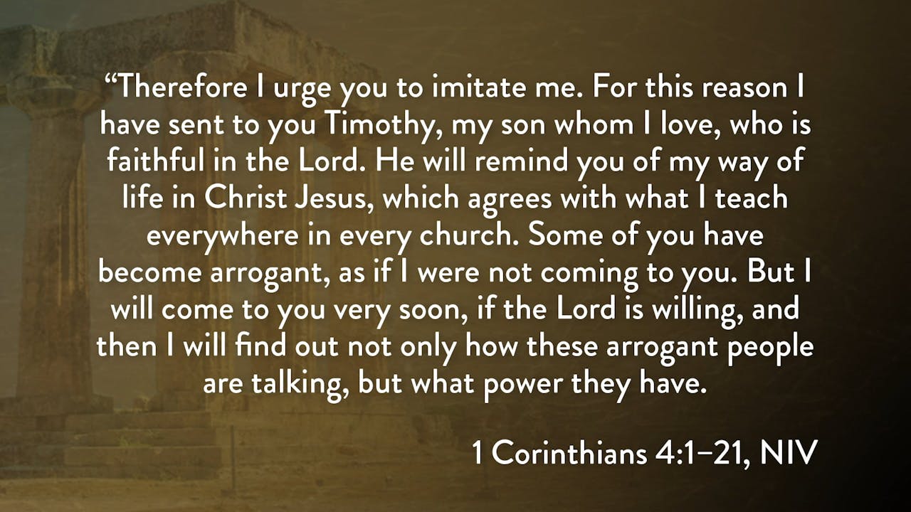 1 Corinthians - Session 10 - 1 Corinthians 4:1-21 - Masterlectures