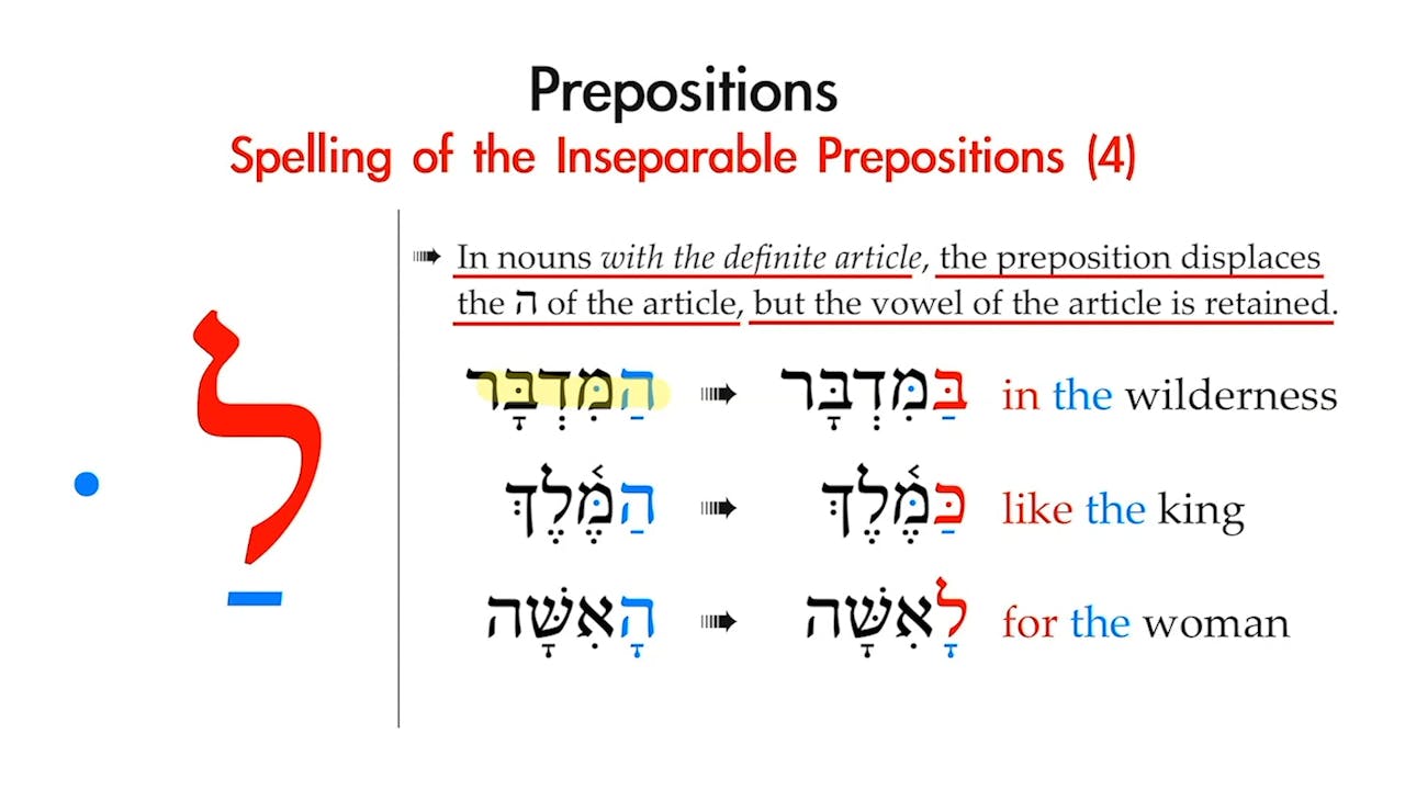 Basics Of Biblical Hebrew Session 6 Hebrew Prepositions Basics Of Biblical Hebrew 4453