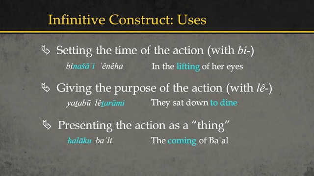 Basics of Ancient Ugaritic - Session 9: Infinitives