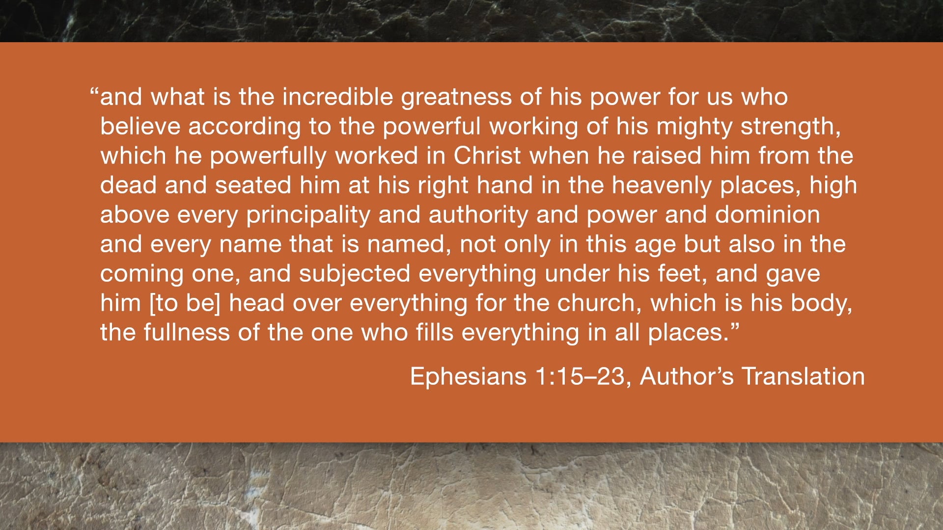 Ephesians (ZECNT) - Session 4 - Ephesians 1:15-23