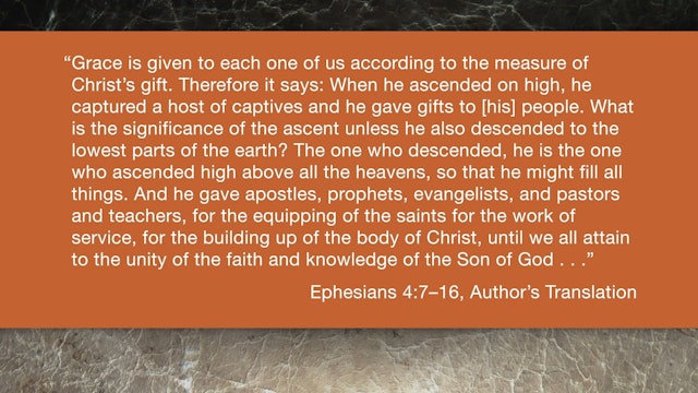 Ephesians (ZECNT) - Session 10 - Ephesians 4:7-16