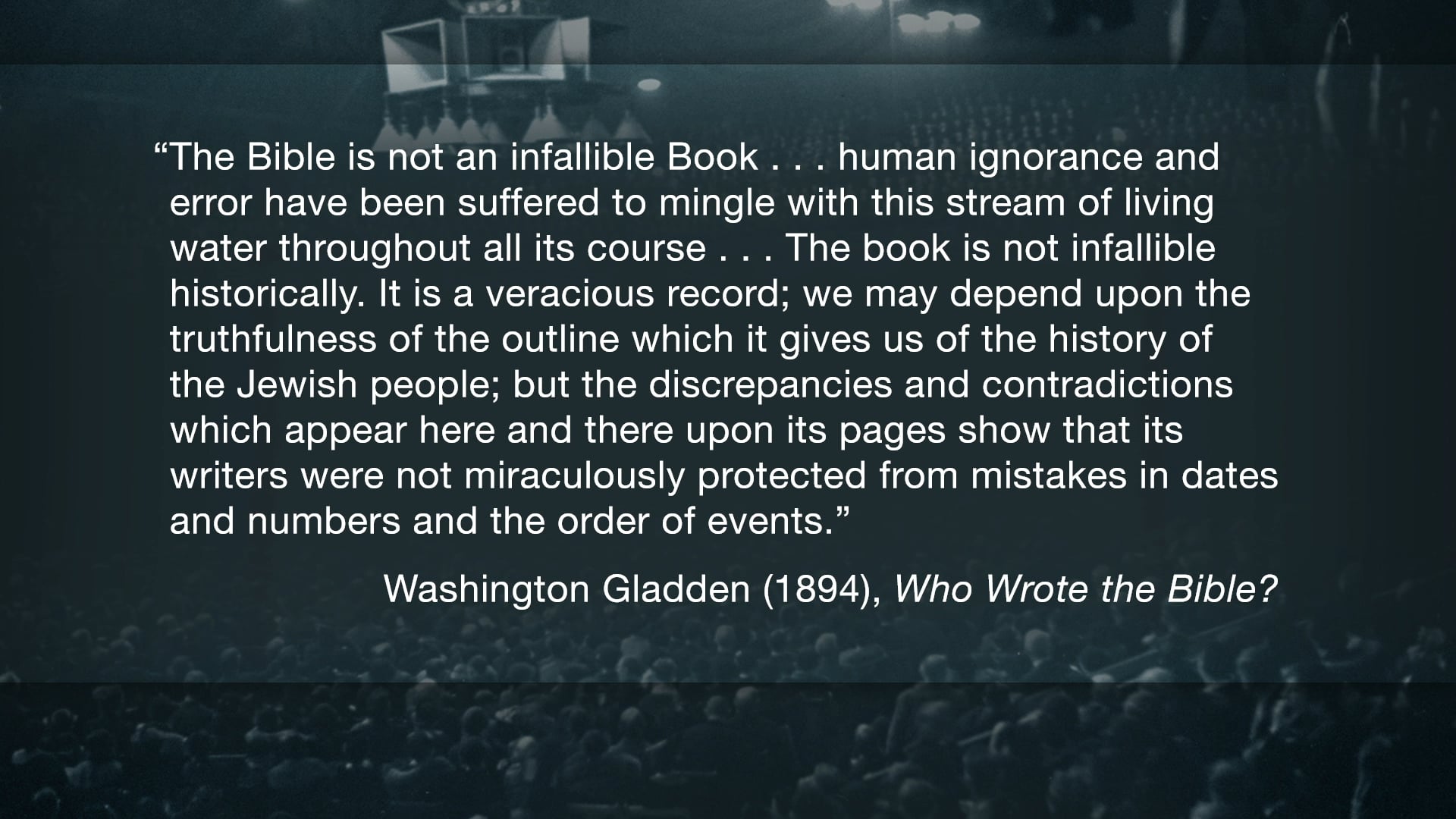 America's Religious History-Session 10- Evolution, Bible Critics, Fundamentalism