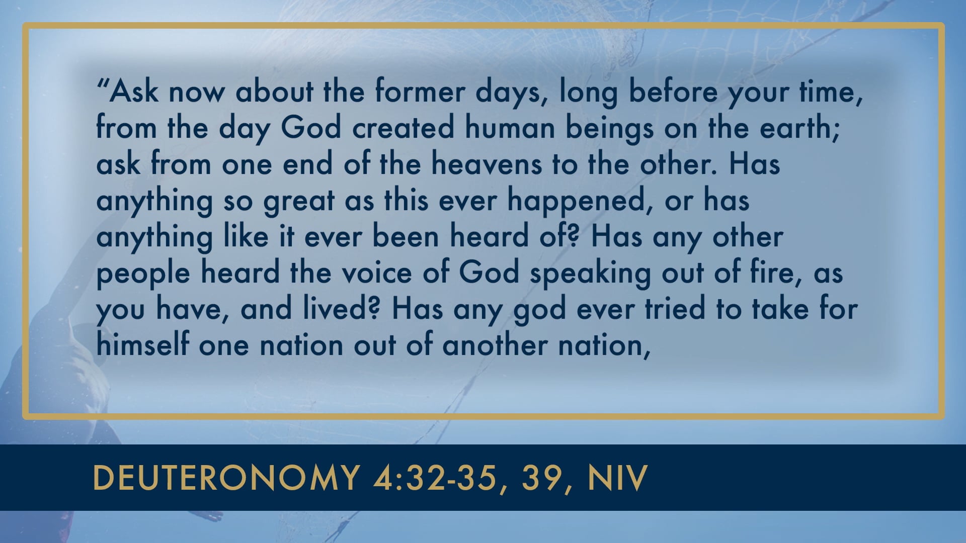 The Mission of God's People - Session 9 - People Who Know the One God & Saviour