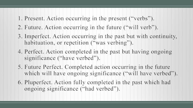 Basics of Latin - Session 9 - Verbs a...