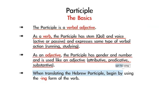 Basics of Biblical Hebrew - Session 2...