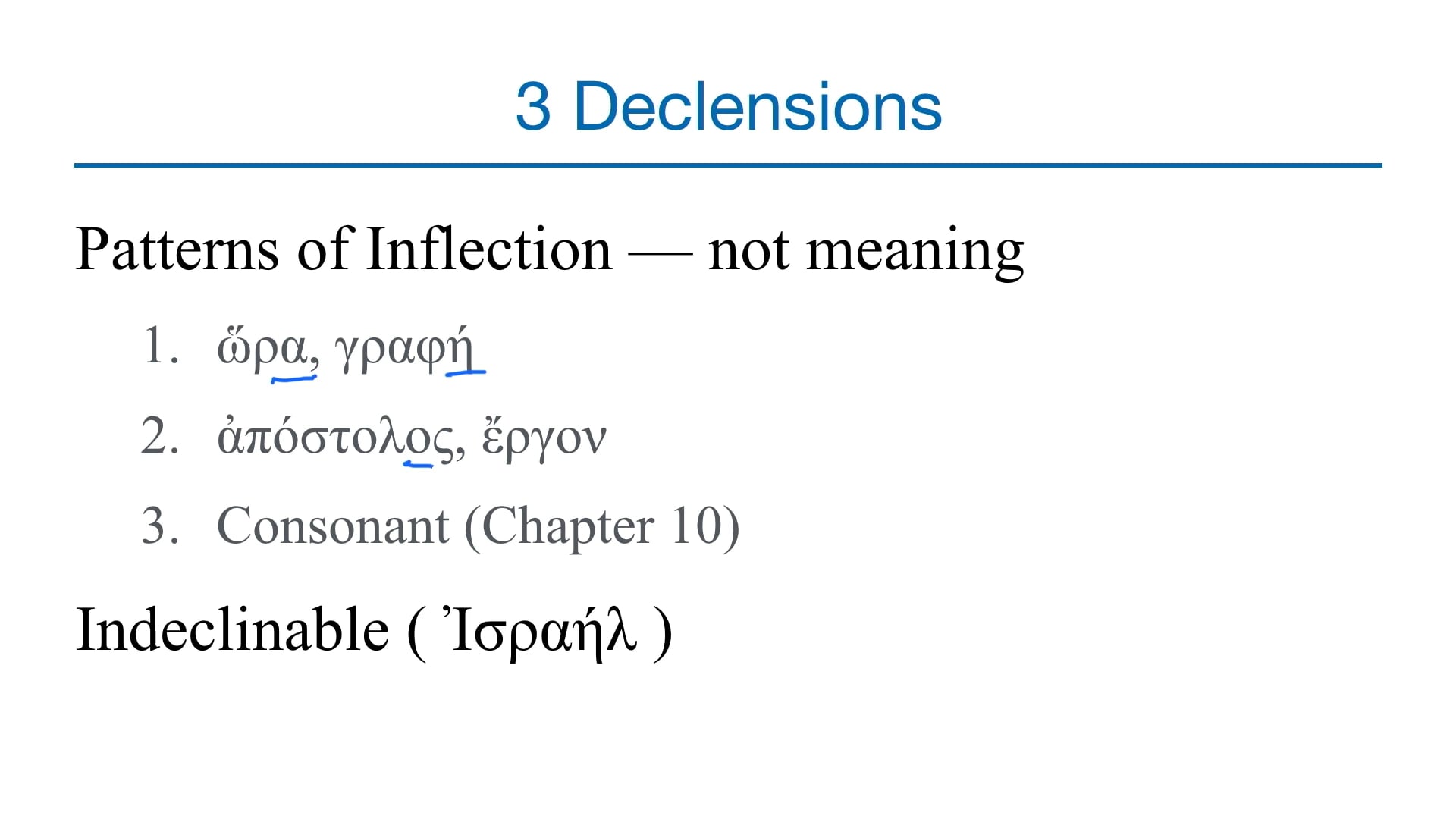 Basics of Biblical Greek - Session 6 - Nominative and Accusative; Article