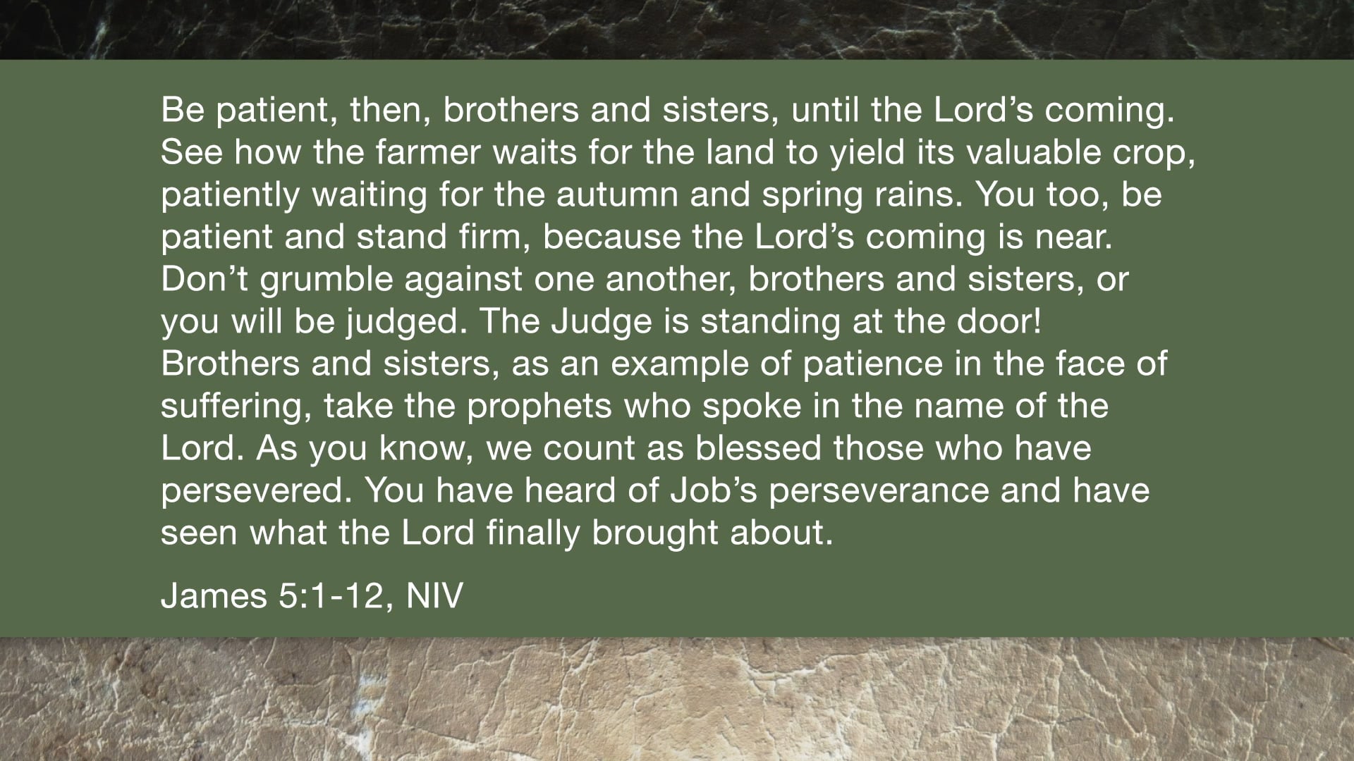 James, A Video Study - Session 11 - James 5:1-12