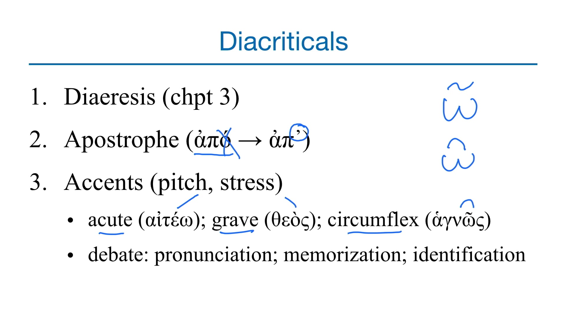 Basics of Biblical Greek - Session 4 - Punctuation and Syllabification