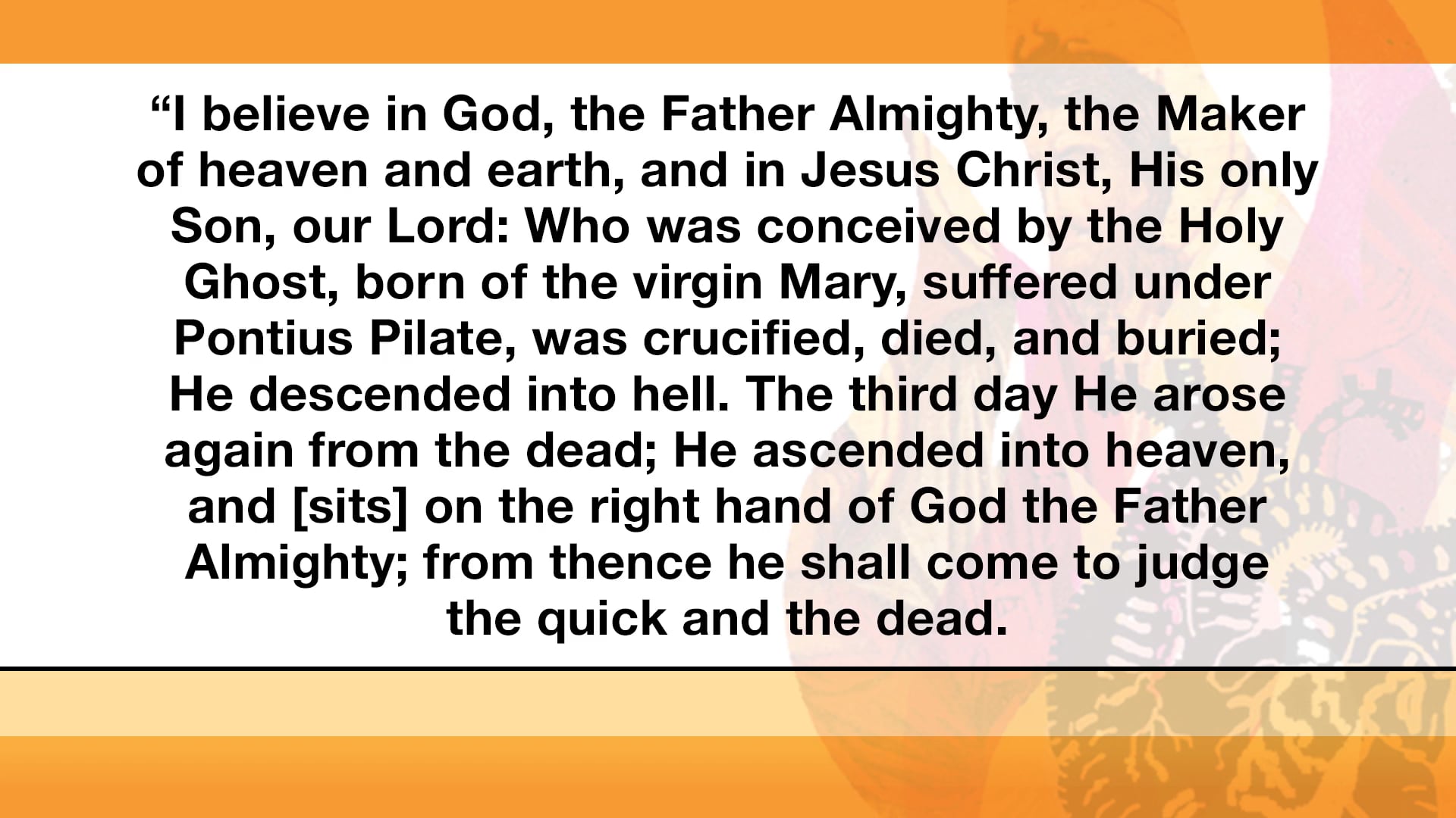 Know the Creeds and Councils - Session 2 - Apostles' Creed