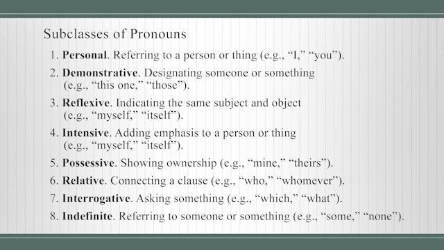 Basics of Latin - Session 15 - Personal Pronouns and Demonstratives