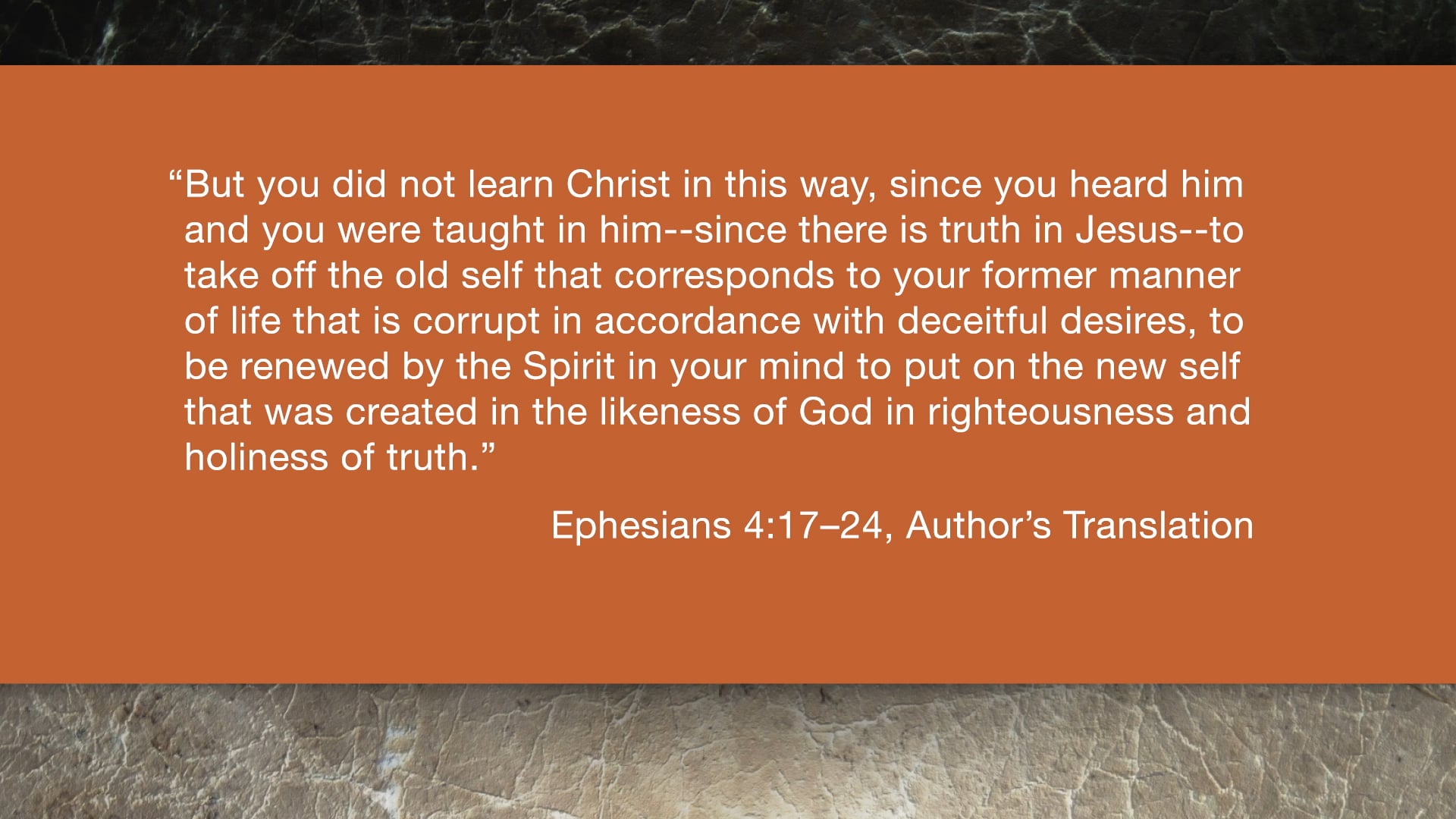 Ephesians (ZECNT) - Session 11 - Ephesians 4:17-24