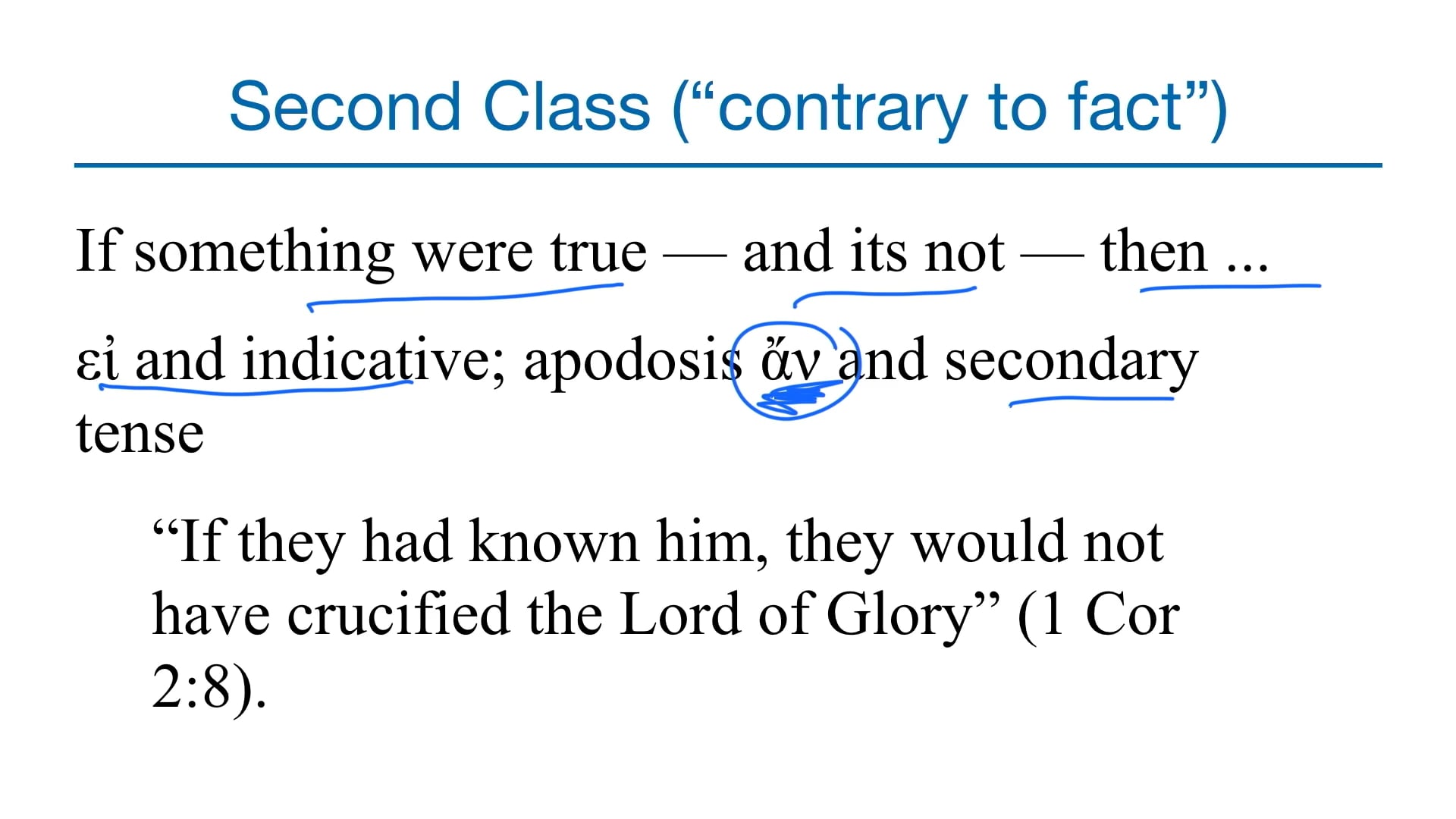 Basics of Biblical Greek - Session 35 - Nonindicative of δίδωμι and Conditional