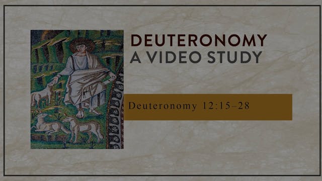 Deuteronomy - Session 25 - Deuteronomy 12:15-28