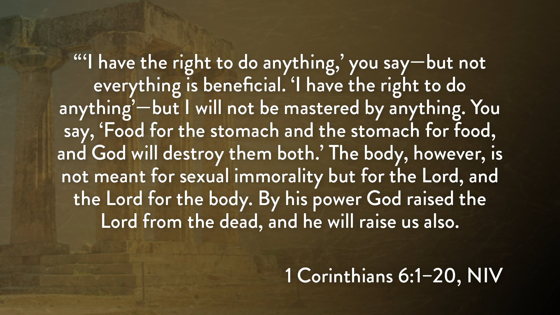 1 Corinthians - Session 12 - 1 Corinthians 6:1-11
