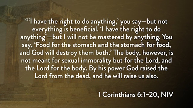 1 Corinthians - Session 12 - 1 Corinthians 6:1-11