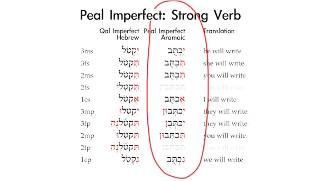 Basics of Biblical Aramaic - Session 14 - Peal Imperfect