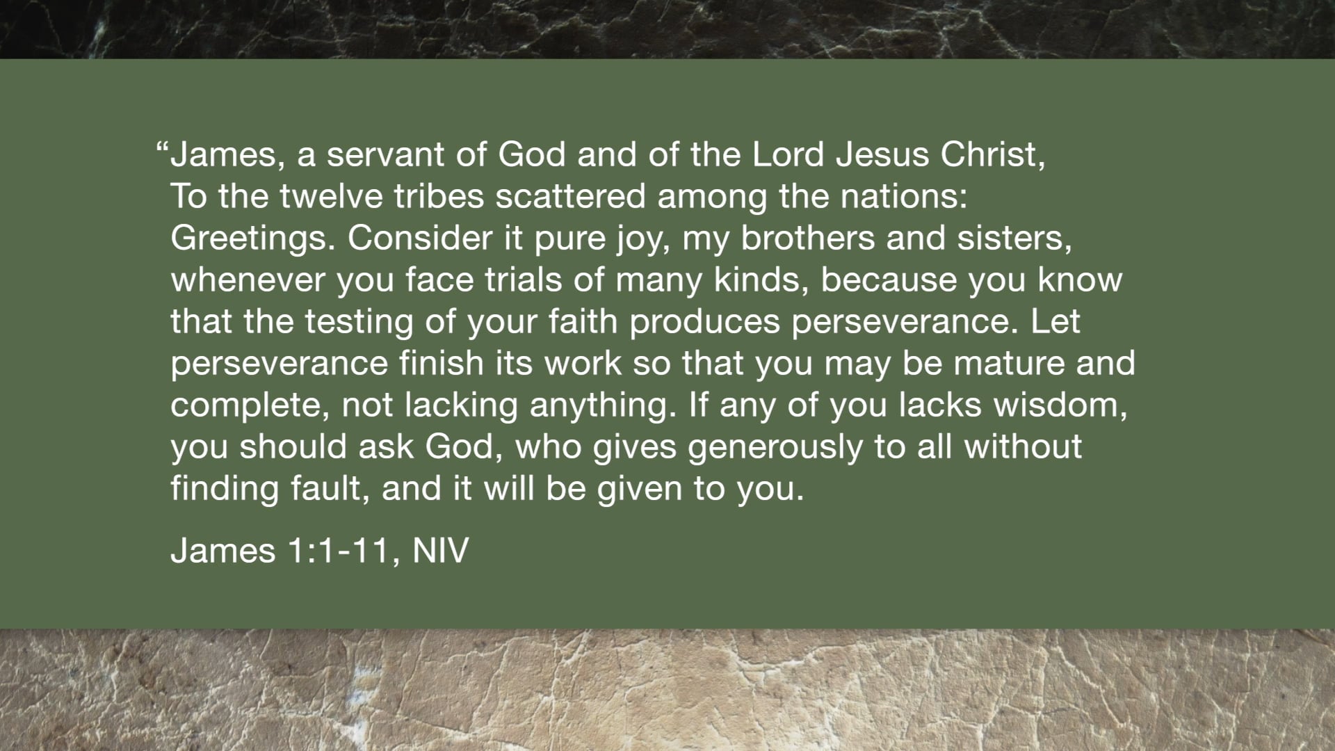 James, A Video Study - Session 2 - James 1:1-11